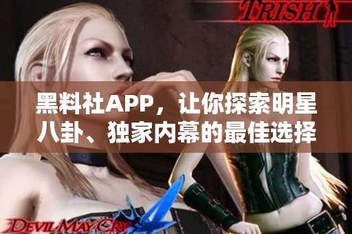 黑料社APP，讓你探索明星八卦、獨(dú)家內(nèi)幕的最佳選擇