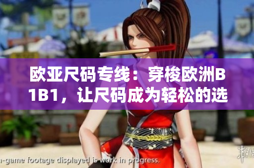 歐亞尺碼專線：穿梭歐洲B1B1，讓尺碼成為輕松的選擇