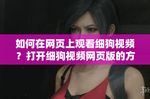 如何在網(wǎng)頁上觀看細(xì)狗視頻？打開細(xì)狗視頻網(wǎng)頁版的方法分享