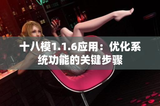 十八模1.1.6應(yīng)用：優(yōu)化系統(tǒng)功能的關(guān)鍵步驟
