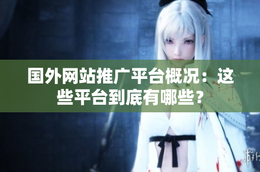 國外網(wǎng)站推廣平臺概況：這些平臺到底有哪些？