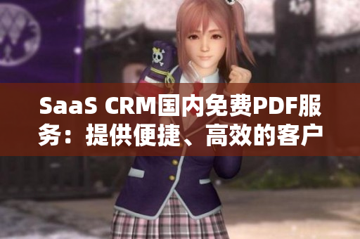 SaaS CRM國內(nèi)免費PDF服務(wù)：提供便捷、高效的客戶關(guān)系管理解決方案